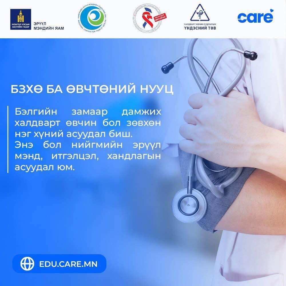 БЗХӨ ба өвчтөний нууц – Итгэлцэл дээр суурилсан тусламжийн эхлэл